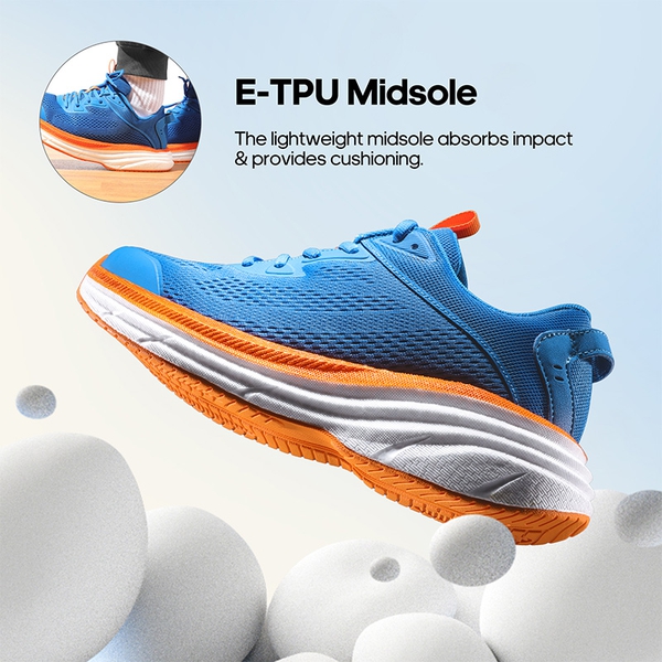 [FlexLife] Men's Knitted Comfortable Lightweight Running Shoes - BLUE - 5